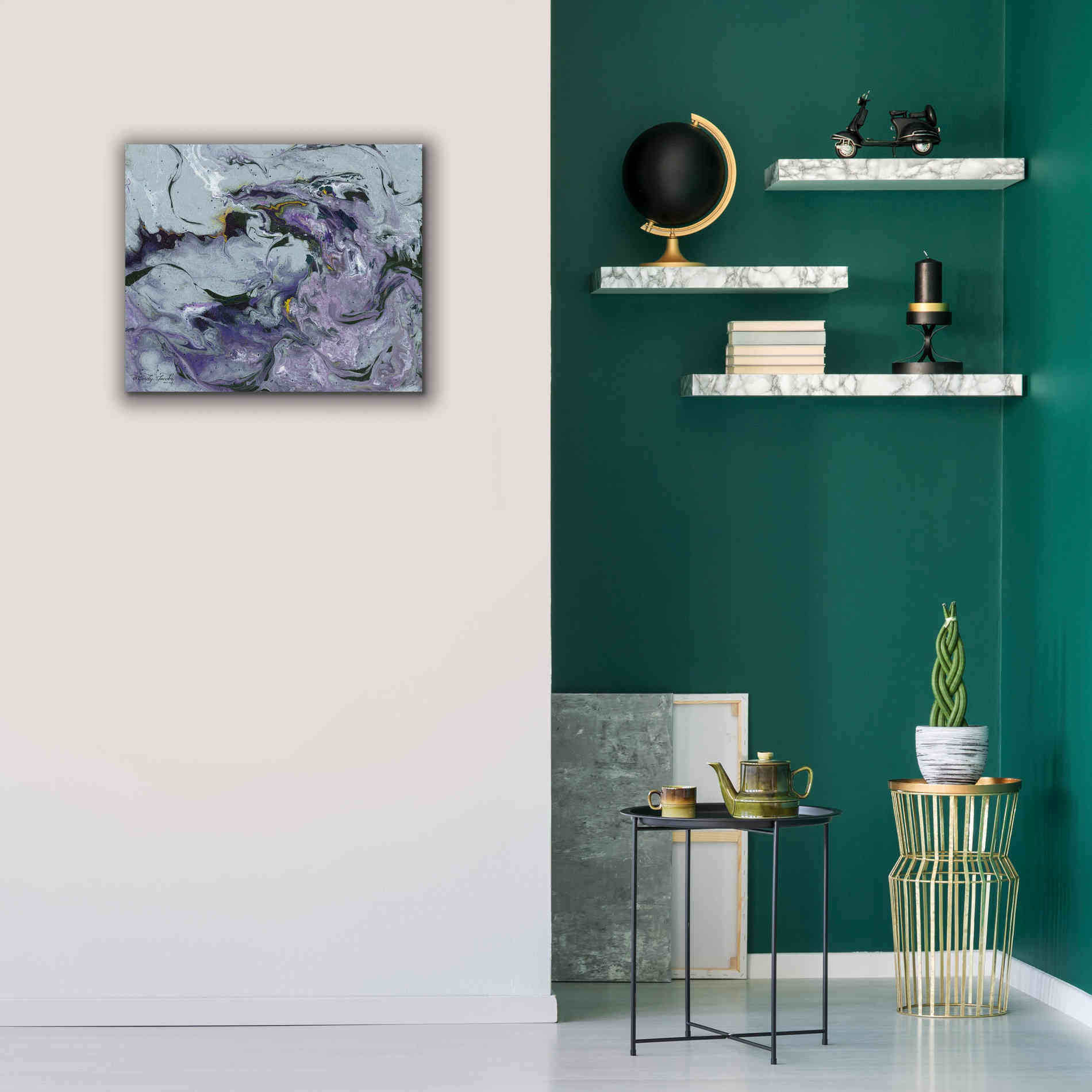 'Abstract in Purple IV' by Cindy Jacobs, Canvas Wall Art,24 x 20