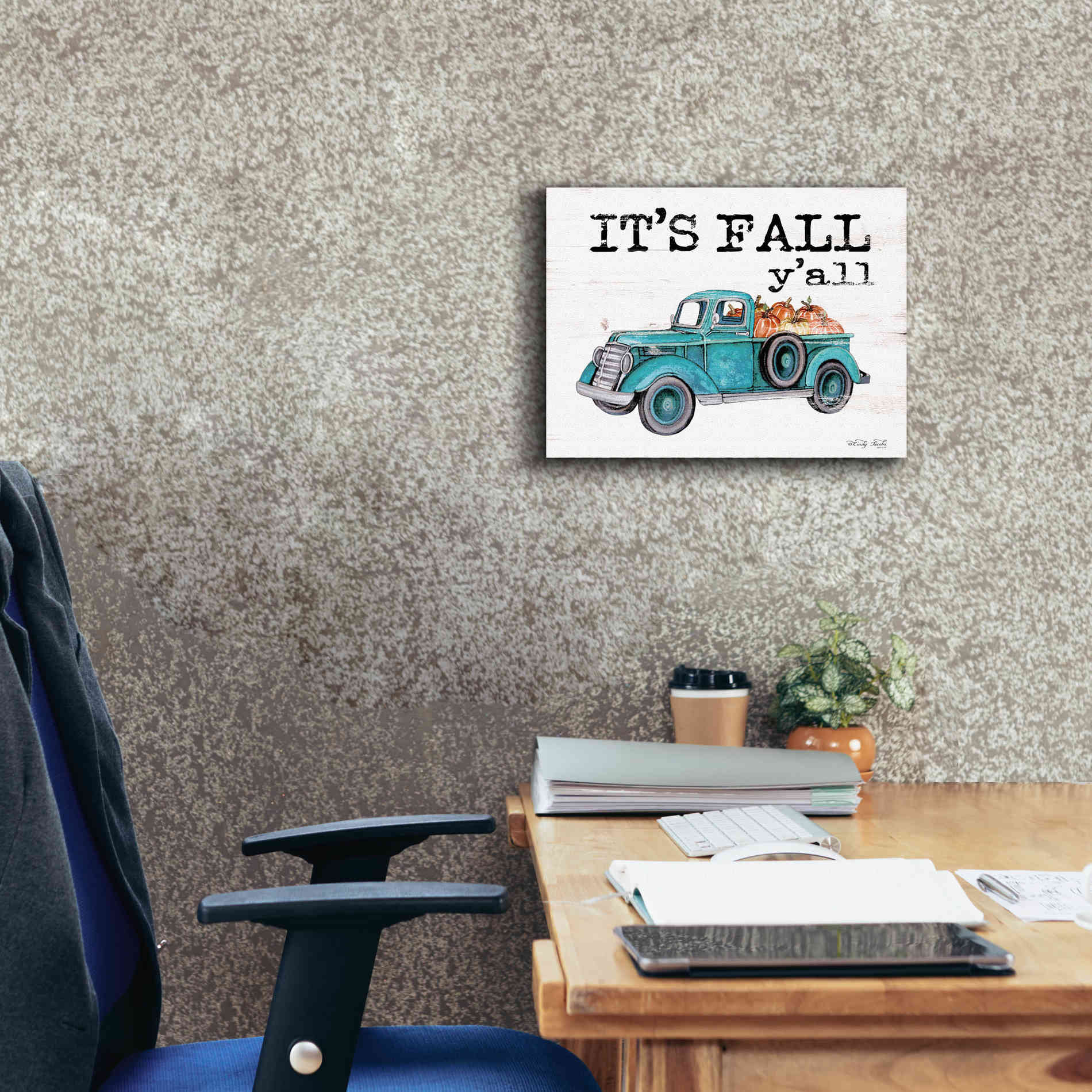 'It's Fall Y'all' by Cindy Jacobs, Canvas Wall Art,16 x 12