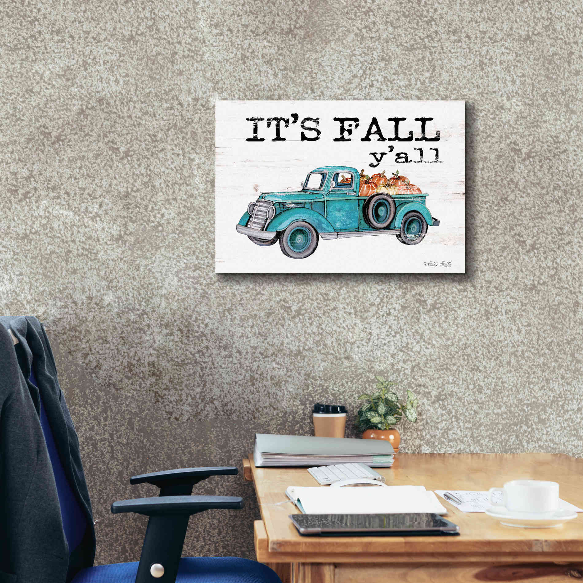 'It's Fall Y'all' by Cindy Jacobs, Canvas Wall Art,24 x 20