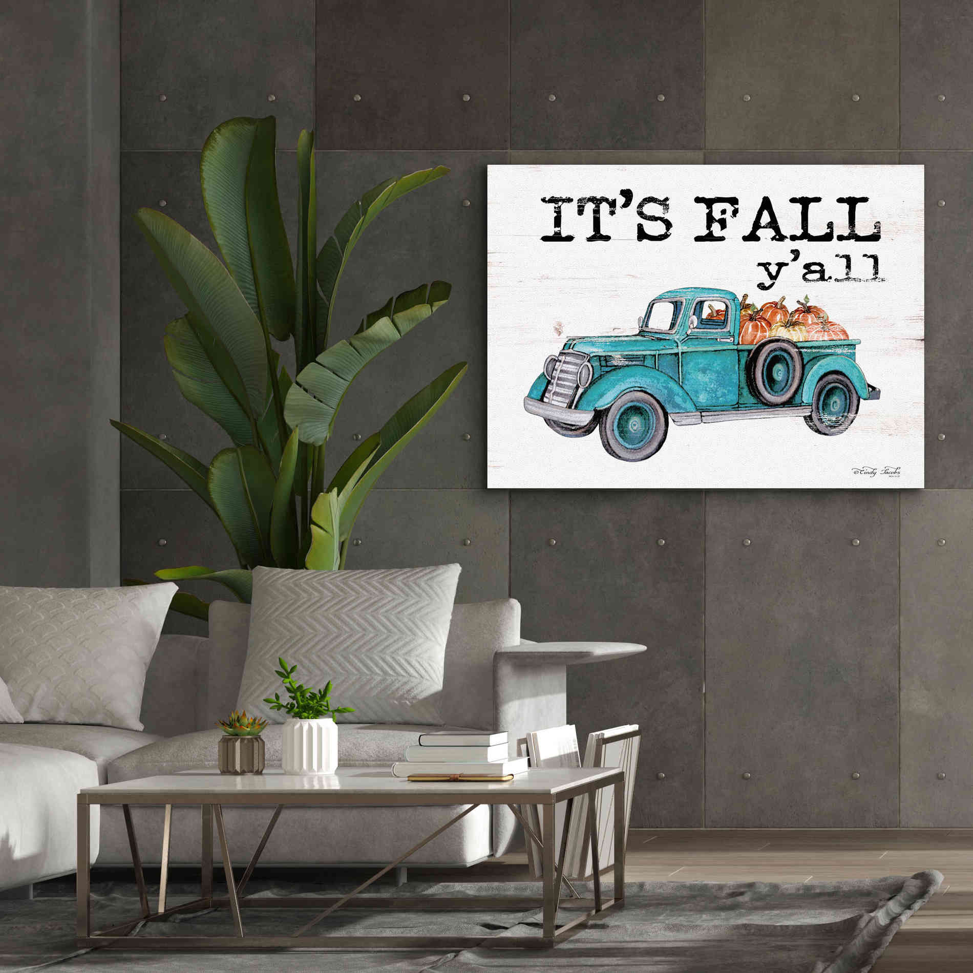 'It's Fall Y'all' by Cindy Jacobs, Canvas Wall Art,54 x 40