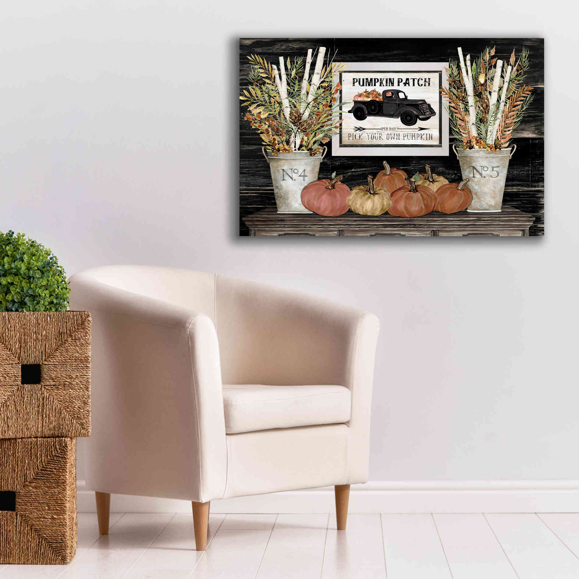 'Pumpkin Patch Still Life' by Cindy Jacobs, Canvas Wall Art,40 x 26