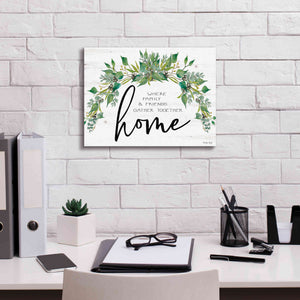 'Home - Where Family & Friends Gather Together...' by Cindy Jacobs, Canvas Wall Art,16 x 12