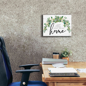 'Home - Where Family & Friends Gather Together...' by Cindy Jacobs, Canvas Wall Art,16 x 12