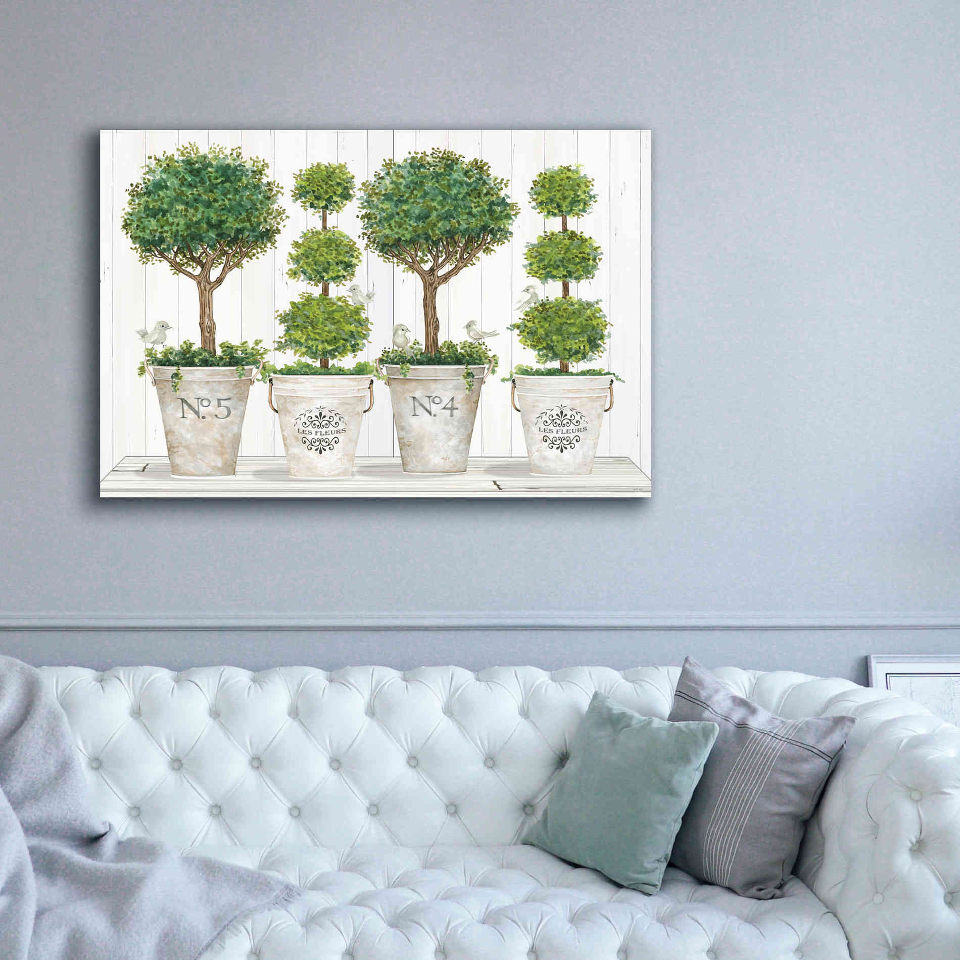 'Topiary Still Life' by Cindy Jacobs, Canvas Wall Art,60 x 40