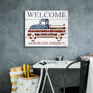 'Welcome Patriotic Truck' by Cindy Jacobs, Canvas Wall Art,24 x 20