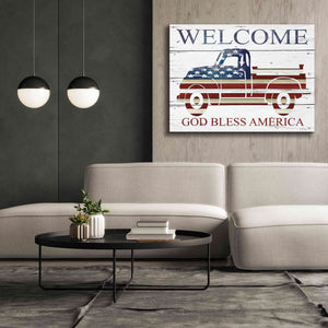 'Welcome Patriotic Truck' by Cindy Jacobs, Canvas Wall Art,54 x 40