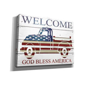 'Welcome Patriotic Truck' by Cindy Jacobs, Canvas Wall Art