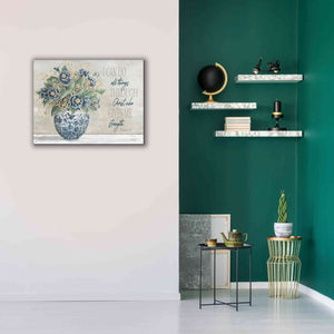'I Can Do All Things Blue Vase' by Cindy Jacobs, Canvas Wall Art,34 x 26