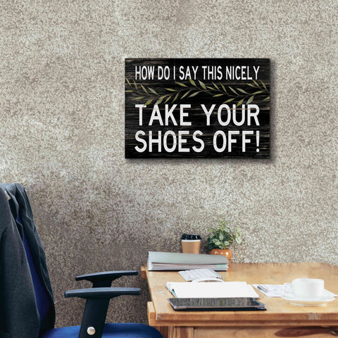 Image of 'Take Your Shoes Off' by Cindy Jacobs, Canvas Wall Art,26 x 18