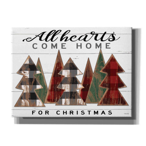 Image of 'All Hearts Come Home Plaid Trees' by Cindy Jacobs, Canvas Wall Art