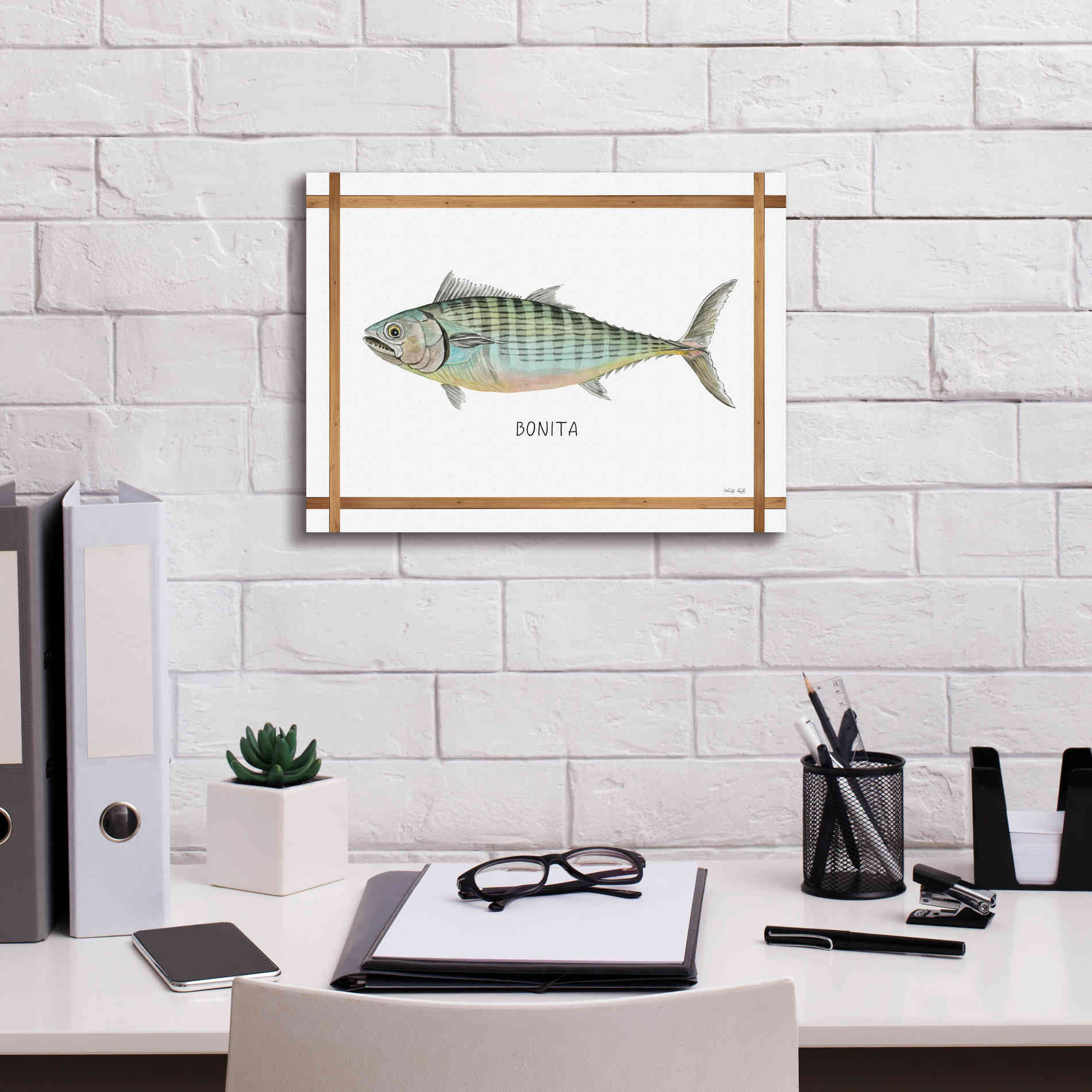 'Bonita on White' by Cindy Jacobs, Canvas Wall Art,16 x 12