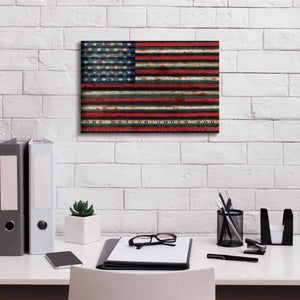 'One Nation Under God on Metal' by Cindy Jacobs, Canvas Wall Art,18 x 12