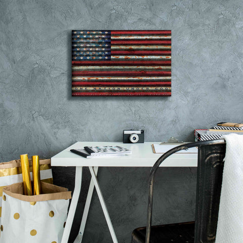 Image of 'One Nation Under God on Metal' by Cindy Jacobs, Canvas Wall Art,18 x 12