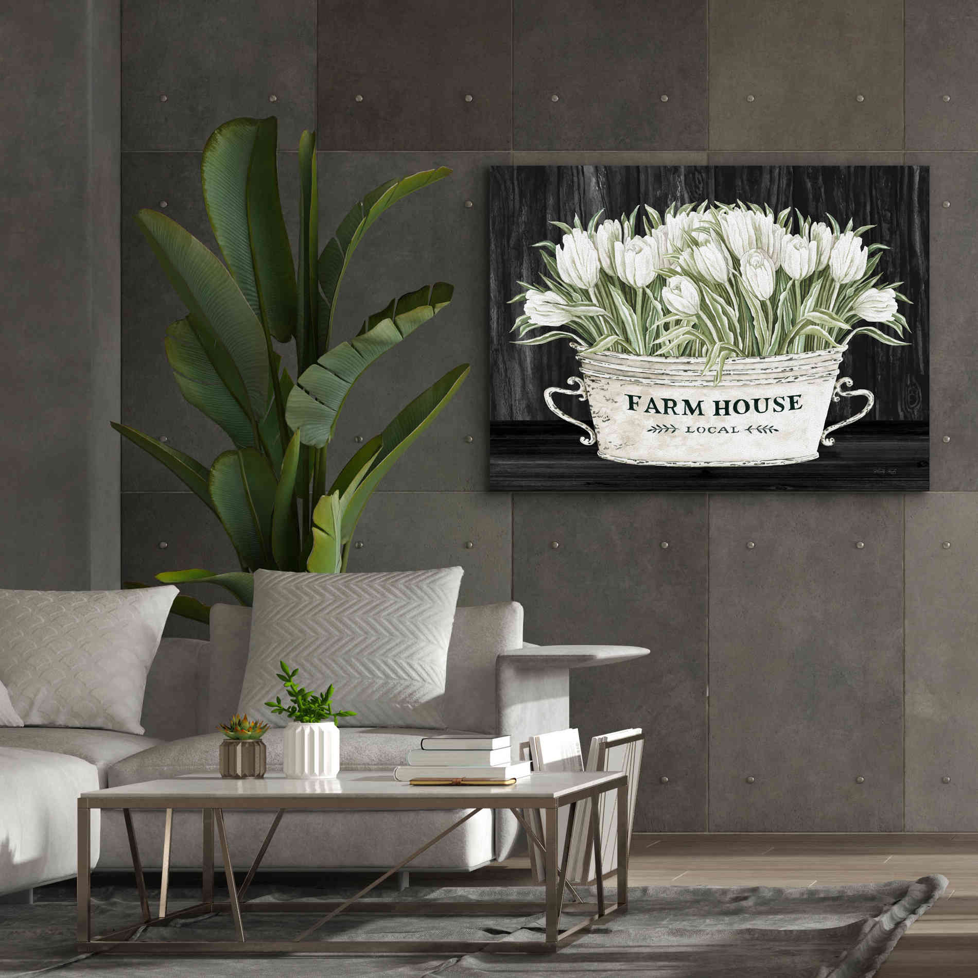 'Farmhouse Tulips' by Cindy Jacobs, Canvas Wall Art,54 x 40