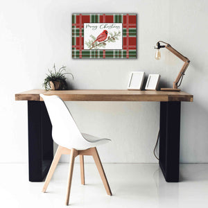 'Merry Christmas Cardinal' by Cindy Jacobs, Canvas Wall Art,26 x 18
