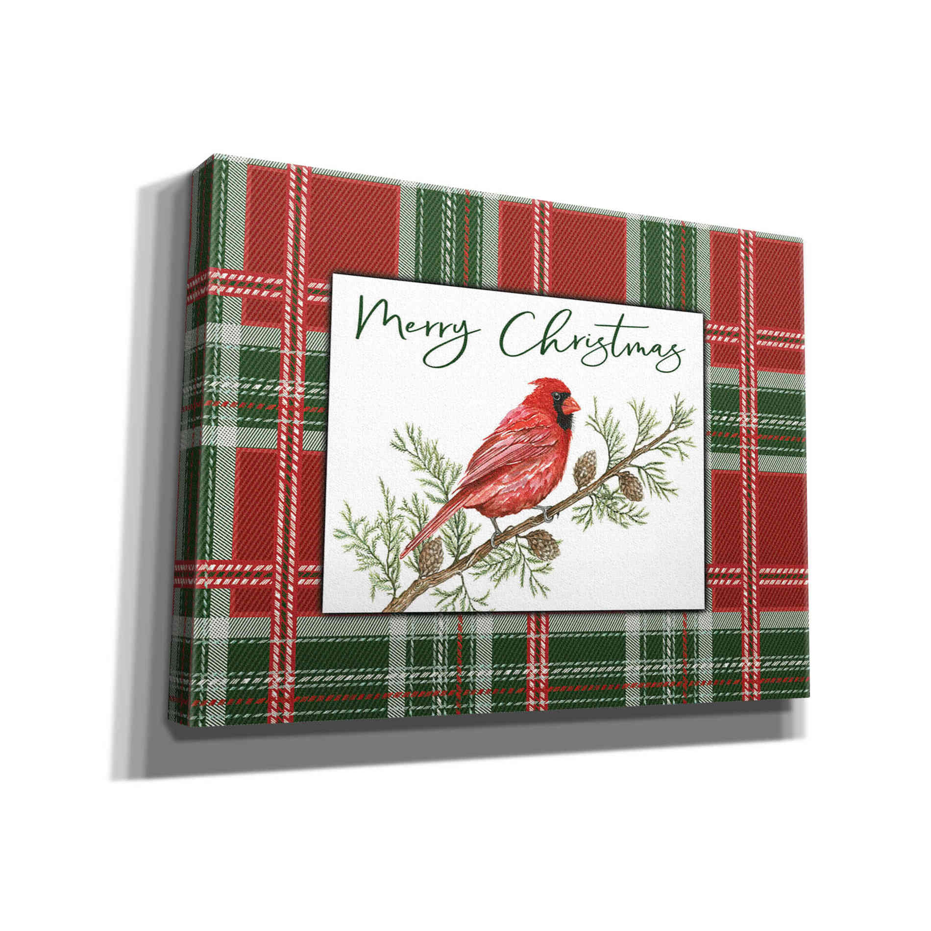 'Merry Christmas Cardinal' by Cindy Jacobs, Canvas Wall Art