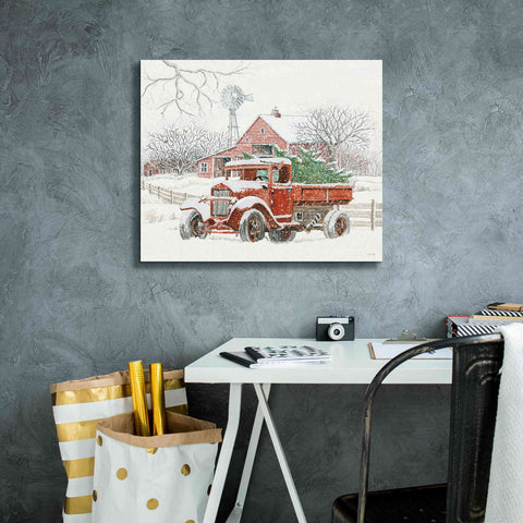 Image of 'Windmill Winter' by Cindy Jacobs, Canvas Wall Art,24 x 20