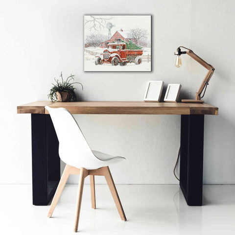 Image of 'Windmill Winter' by Cindy Jacobs, Canvas Wall Art,24 x 20