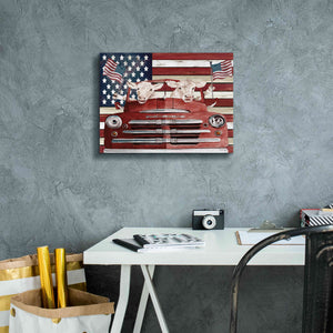 'Patriotic Cows' by Cindy Jacobs, Canvas Wall Art,16 x 12