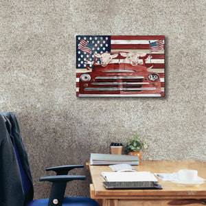 'Patriotic Cows' by Cindy Jacobs, Canvas Wall Art,26 x 18