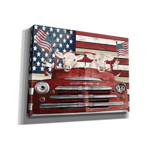 'Patriotic Cows' by Cindy Jacobs, Canvas Wall Art