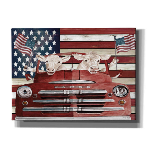 Image of 'Patriotic Cows' by Cindy Jacobs, Canvas Wall Art