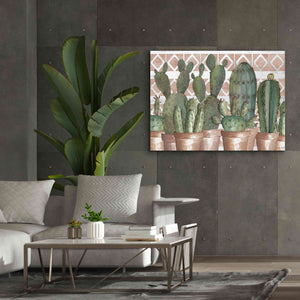 'Geo Succulents' by Cindy Jacobs, Canvas Wall Art,54 x 40