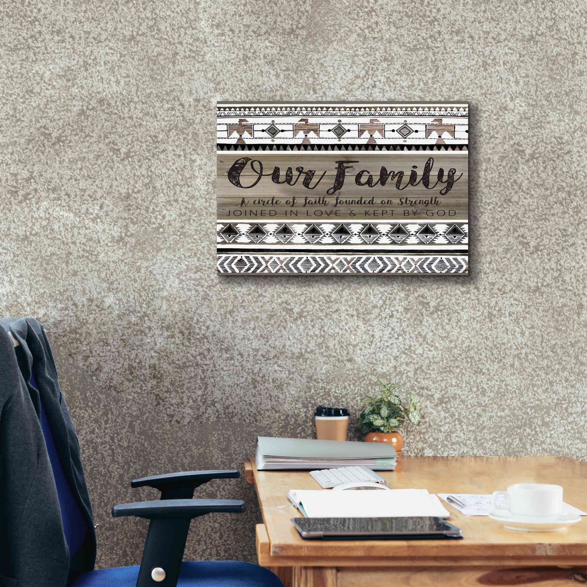 'Our Family' by Cindy Jacobs, Canvas Wall Art,26 x 18