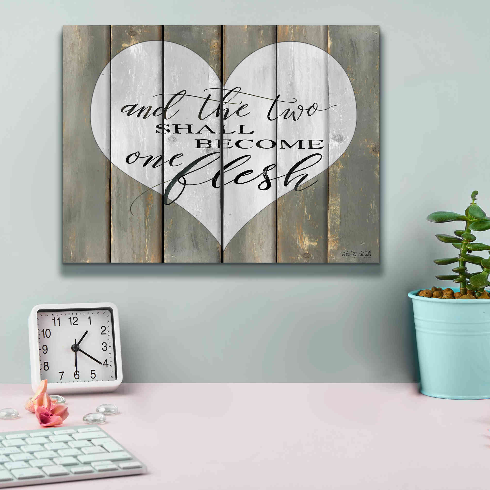 'And the Two' by Cindy Jacobs, Canvas Wall Art,16 x 12