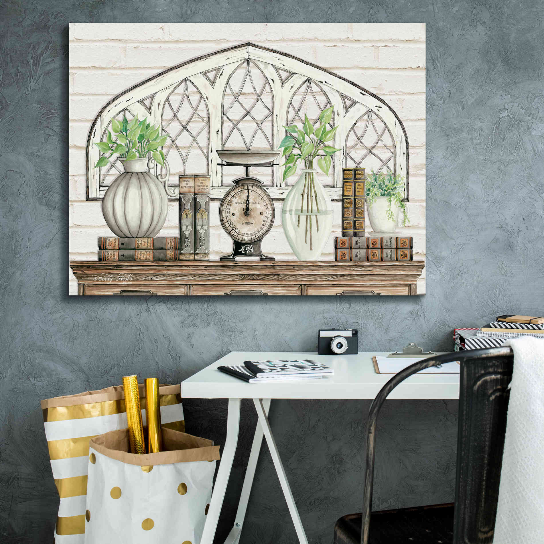 'All Things Near and Dear II' by Cindy Jacobs, Canvas Wall Art,34 x 26