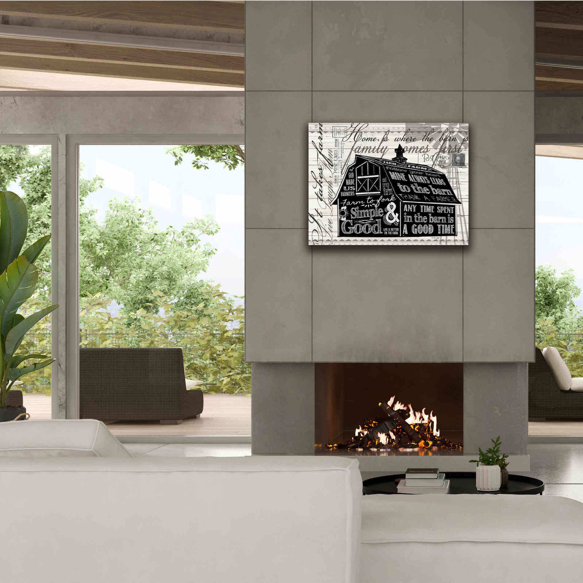 'Simple & Good Barn' by Cindy Jacobs, Canvas Wall Art,34 x 26