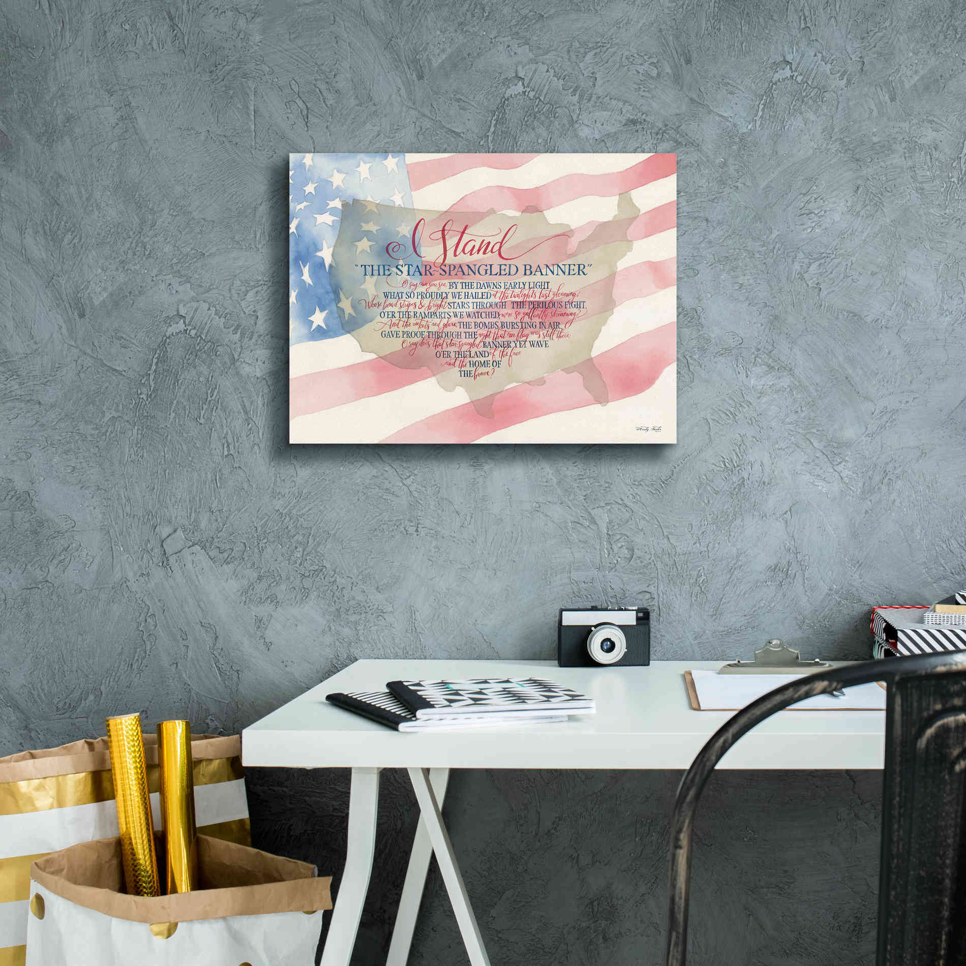 'I Stand' by Cindy Jacobs, Canvas Wall Art,16 x 12
