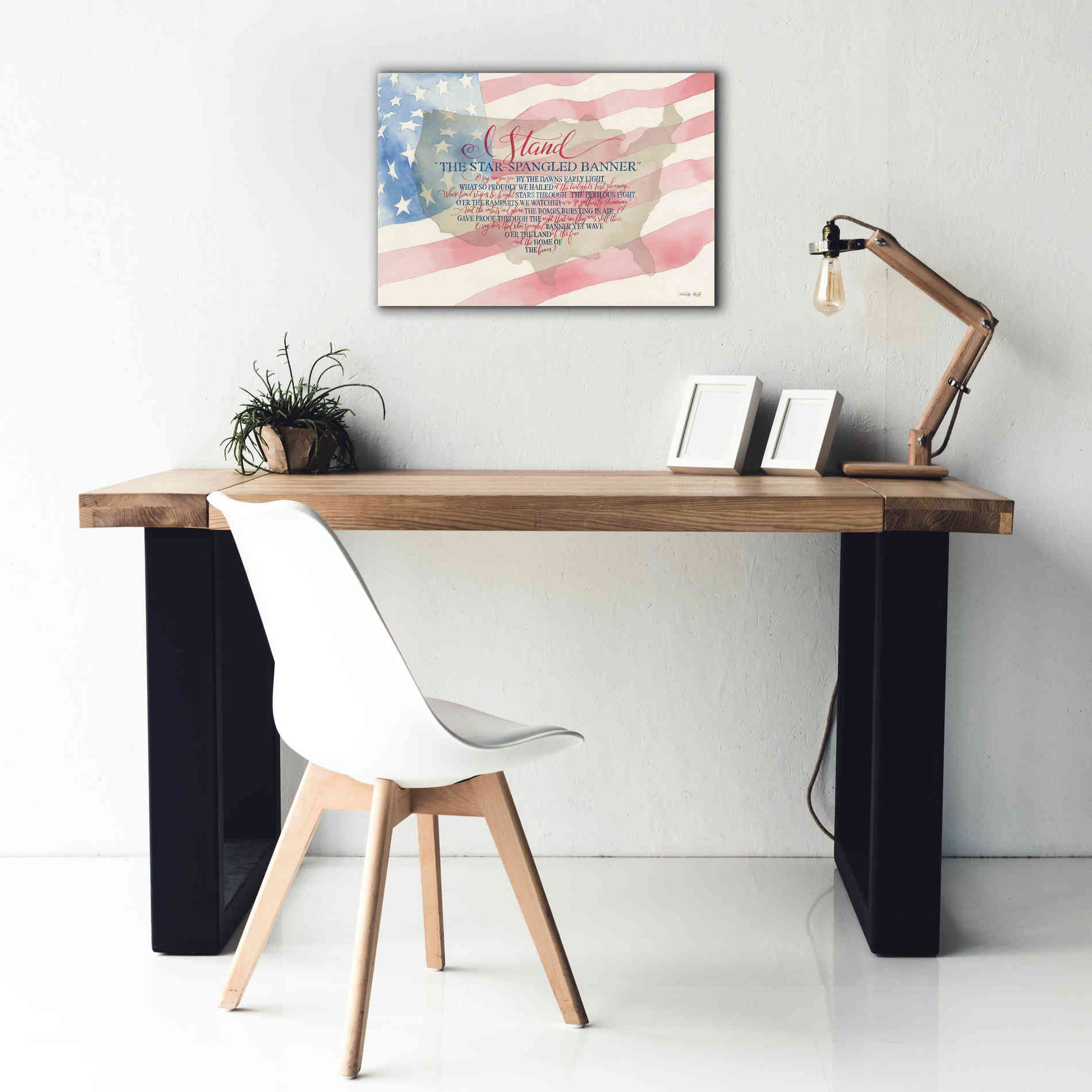 'I Stand' by Cindy Jacobs, Canvas Wall Art,26 x 18