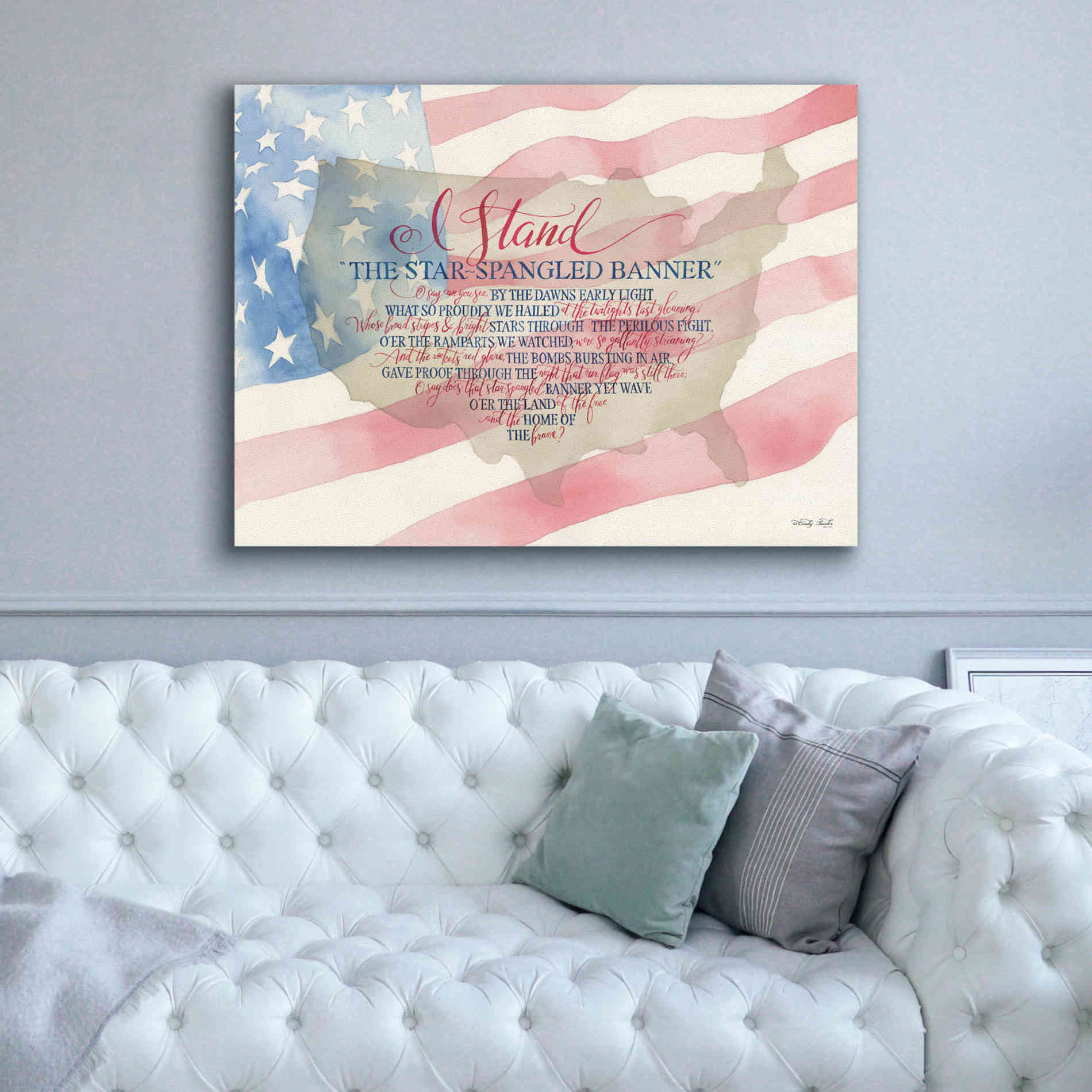 'I Stand' by Cindy Jacobs, Canvas Wall Art,54 x 40