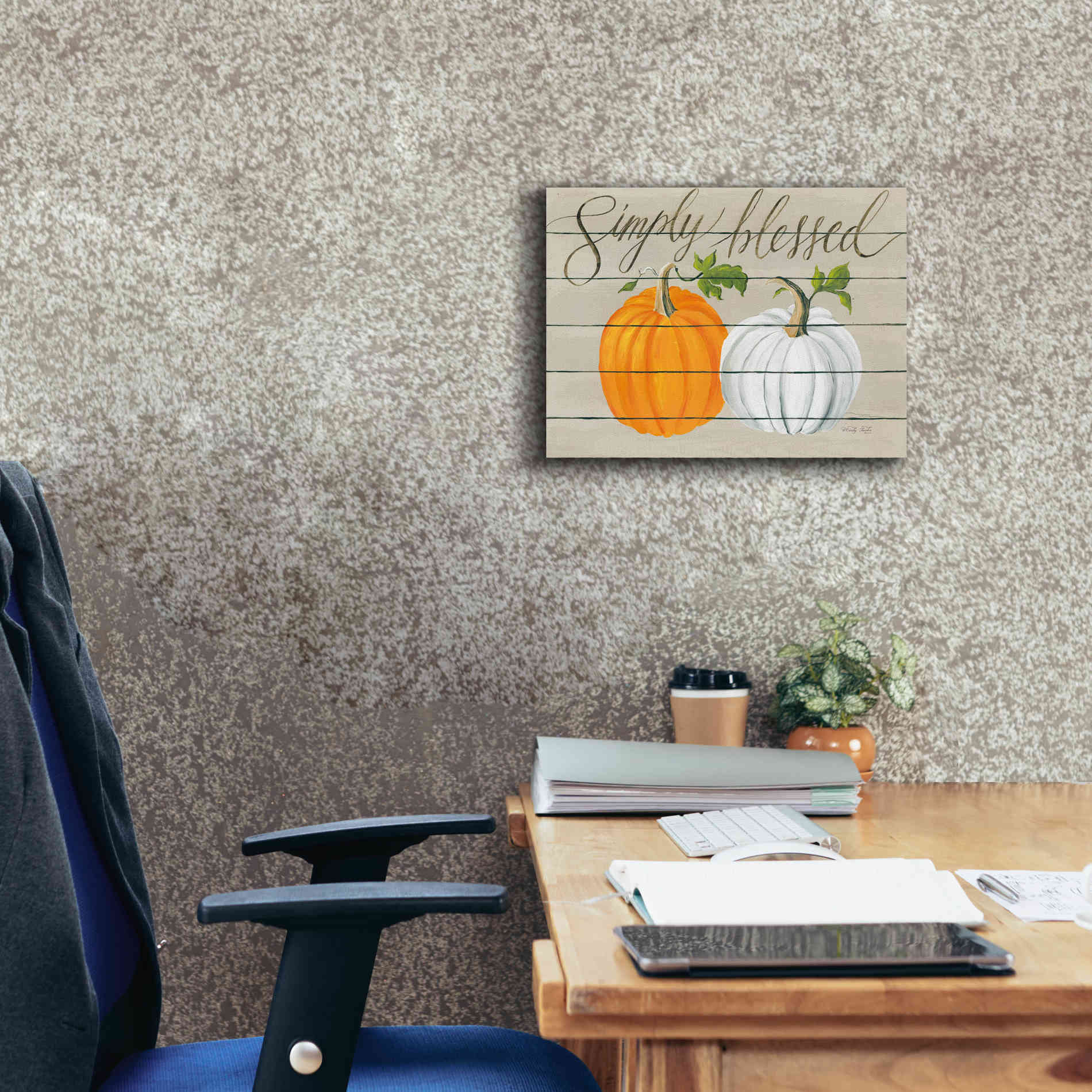 'Simply Blessed Pumpkins' by Cindy Jacobs, Canvas Wall Art,16 x 12