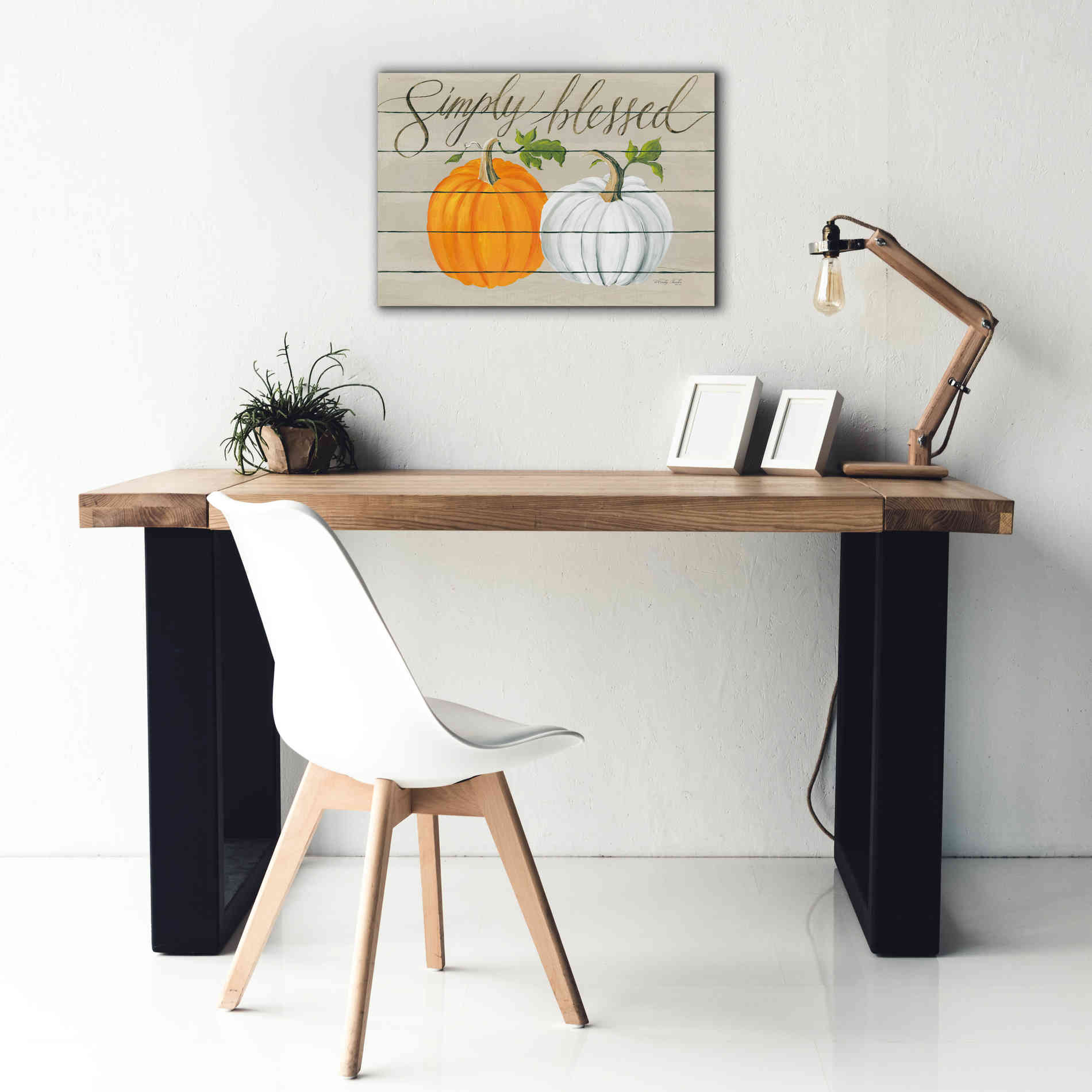 'Simply Blessed Pumpkins' by Cindy Jacobs, Canvas Wall Art,26 x 18