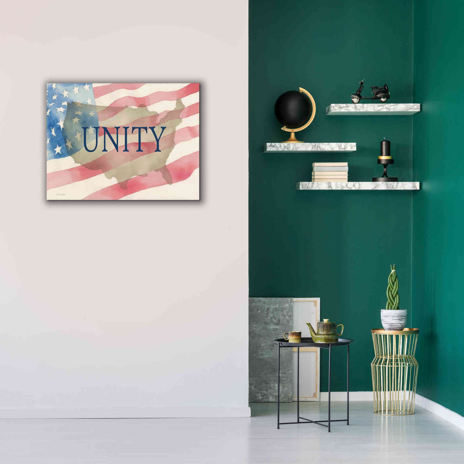 'USA Unity' by Cindy Jacobs, Canvas Wall Art,34 x 26