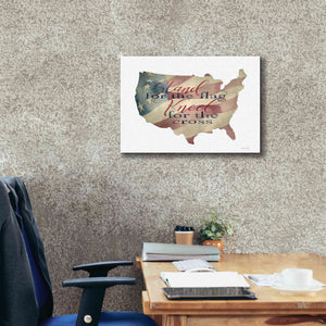 'USA Stand for the Flag' by Cindy Jacobs, Canvas Wall Art,26 x 18