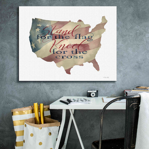 Image of 'USA Stand for the Flag' by Cindy Jacobs, Canvas Wall Art,34 x 26