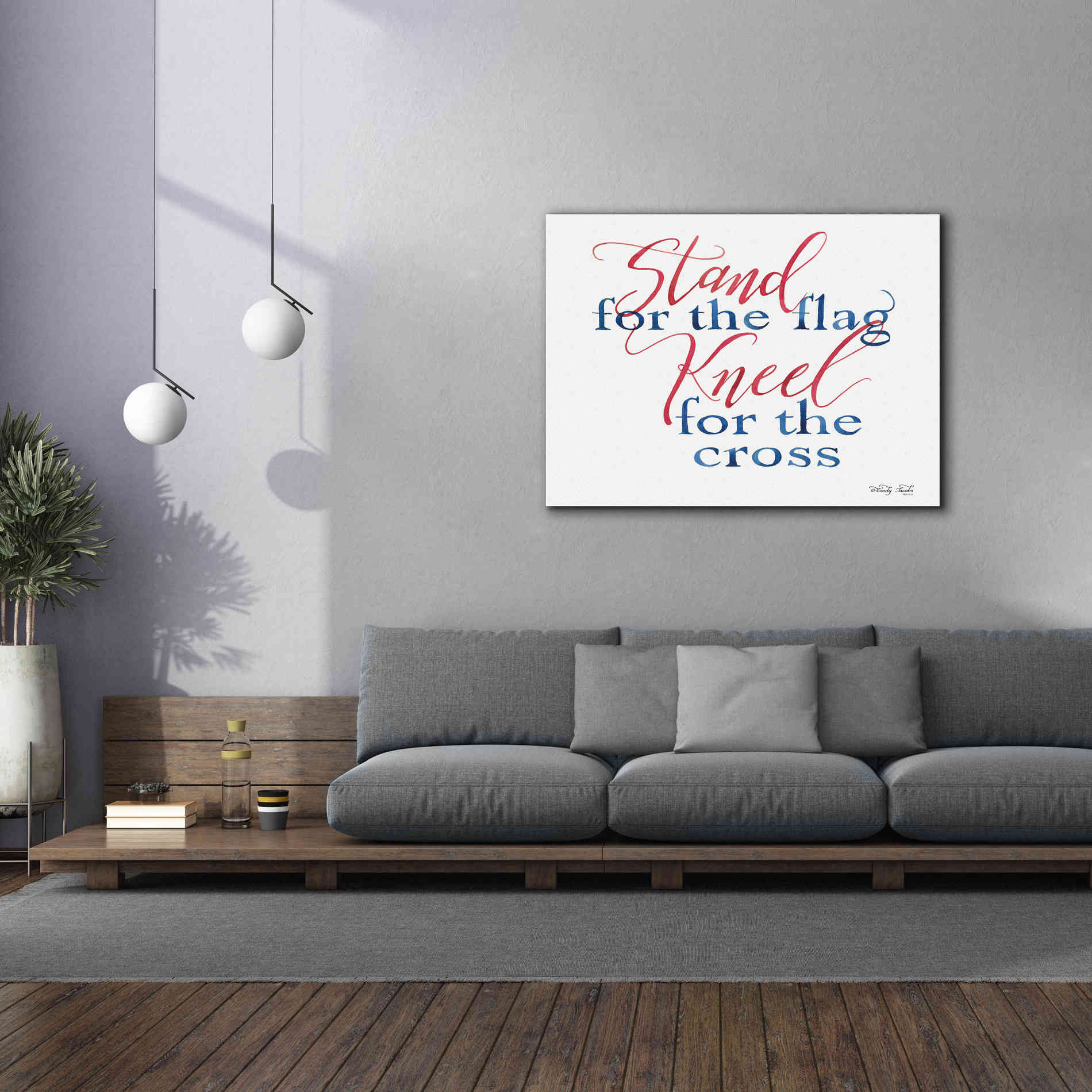 'Stand for the Flag' by Cindy Jacobs, Canvas Wall Art,54 x 40