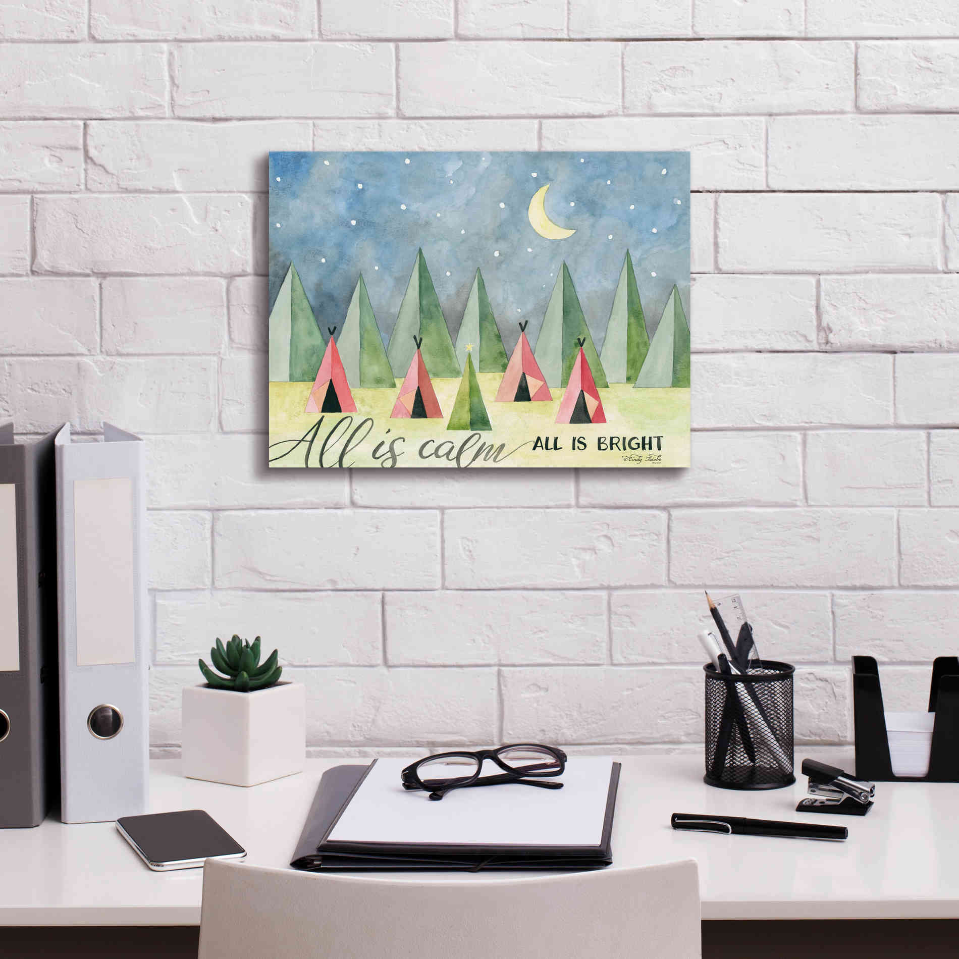 'All is Calm' by Cindy Jacobs, Canvas Wall Art,16 x 12