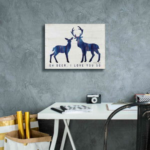 'Oh Deer, I Love You So' by Cindy Jacobs, Canvas Wall Art,16 x 12
