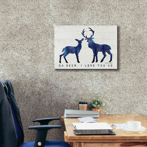 'Oh Deer, I Love You So' by Cindy Jacobs, Canvas Wall Art,26 x 18