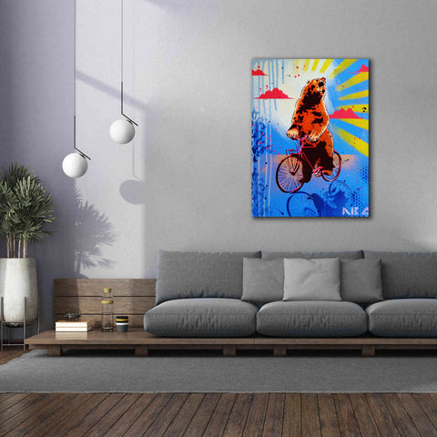 Image of 'Bear Back Rider' by AbcArtAttack, Canvas Wall Art,40 x 54