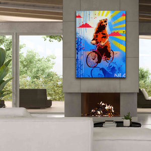 'Bear Back Rider' by AbcArtAttack, Canvas Wall Art,40 x 54