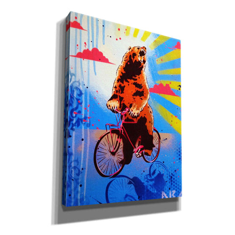 Image of 'Bear Back Rider' by AbcArtAttack, Canvas Wall Art