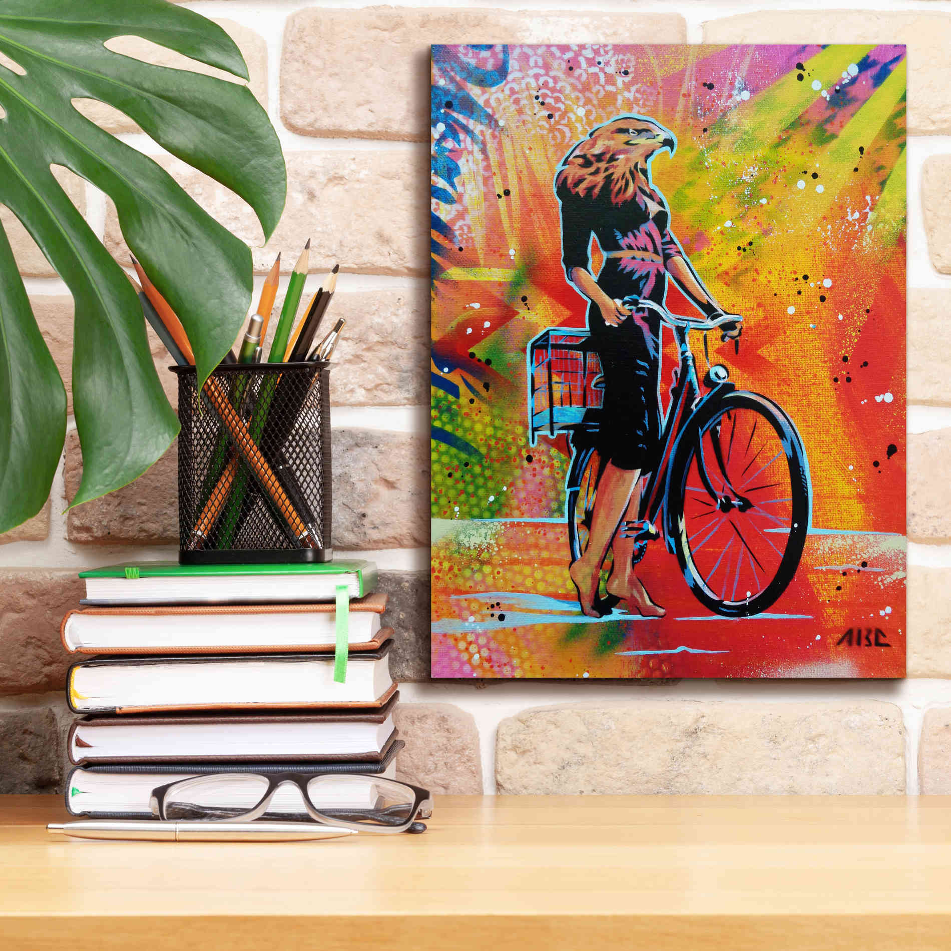 'Cycle Soaring' by AbcArtAttack, Canvas Wall Art,12 x 16
