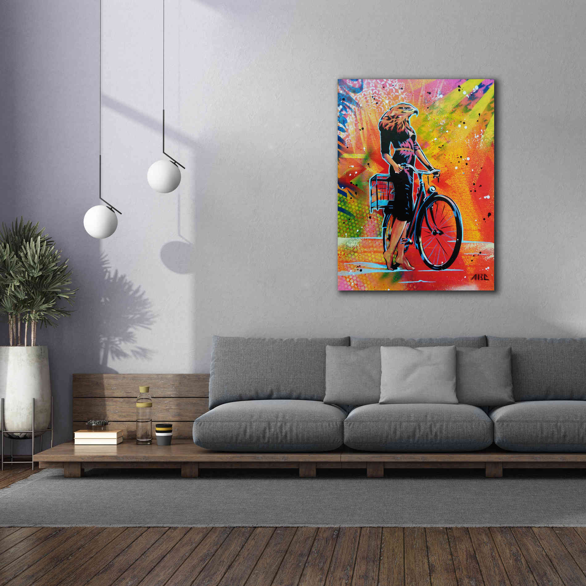 'Cycle Soaring' by AbcArtAttack, Canvas Wall Art,40 x 54