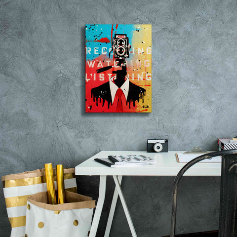 Image of 'NSA Camera Man' by AbcArtAttack, Canvas Wall Art,12 x 16