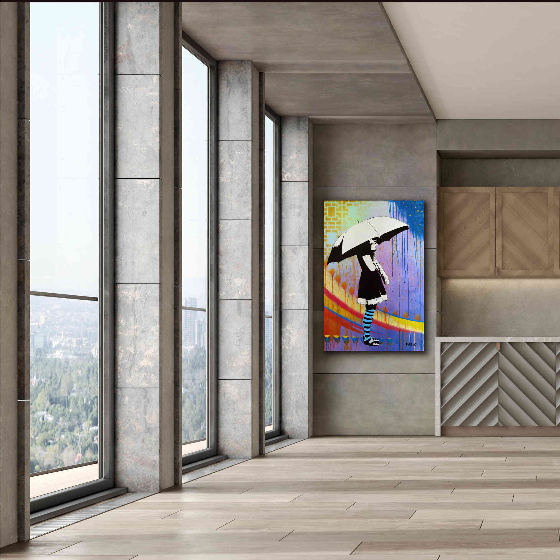 'Waiting for the Rain' by AbcArtAttack, Canvas Wall Art,40 x 60